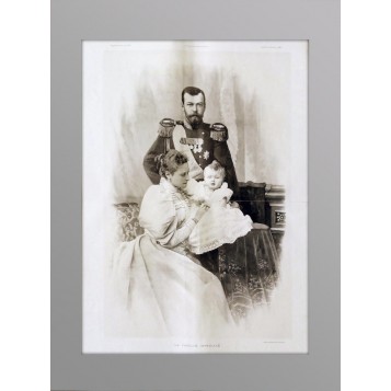 Гравюра для кабинета Император Николай II с семьей