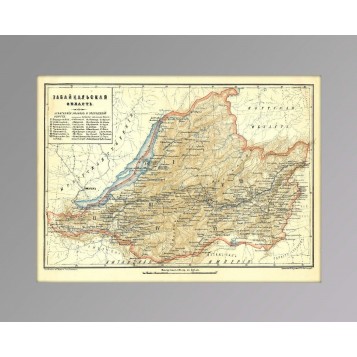 Забайкальская область, Чита, Старинная карта 1896 года.