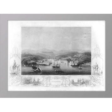Севастополь на старинной гравюре 1855 г., виды и карты Крыма