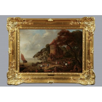 Антикварная живопись Фландрии, старинная картина Ян Брейгель Младший