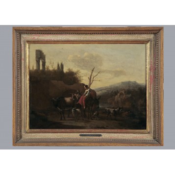 Антикварная живопись Фландрии, старинная картина художник Николас Берхем