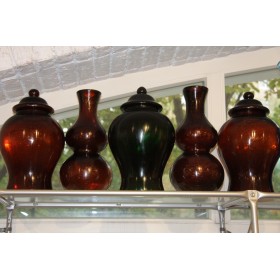 Старинное бейджинское стекло Китайские антикварные вазы