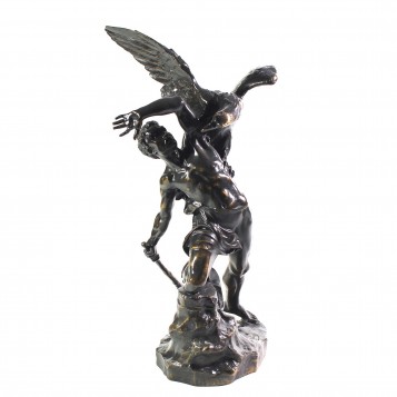 014 Антикварная бронзовая скульптура Атака орла
