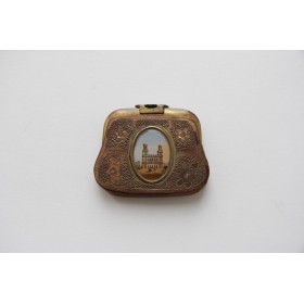 Старинный миниатюрный кошелек из латуни,Франция, XIX век