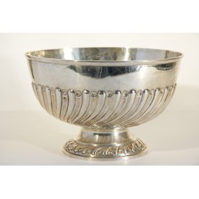 Антикварная викторианская серебряная чаша для пунша,Англия,1894 год.