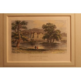 Антикварная гравюра "Виды Англии",XIX век
