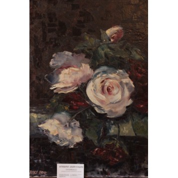 Антикварный английский натюрморт с розами