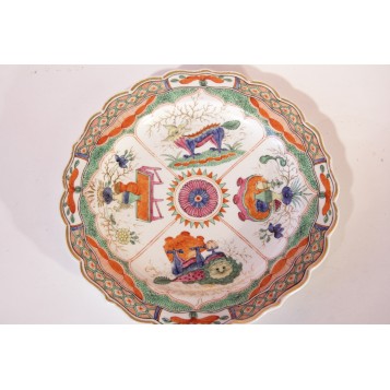 Антикварная фарфоровая тарелка Worcester Англия 18 век