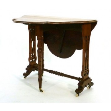 Старинный Викторианский столик с откидывающимися боковинами