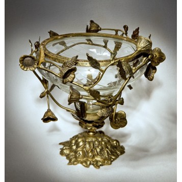 Антикварная ваза хрусталь, бронза - купить подарок в Москве