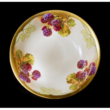 Антикварная тарелка Ежевика A. Lanternier Limoges в подарок в Москве