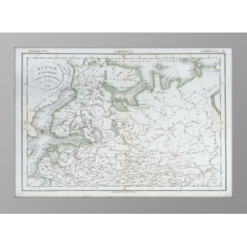 Европейская Россия. Часть Северная. 1831 год. Антикварная карта Деламарш
