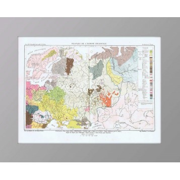 Этнографическая карта европейской части Российской империи. 1880 год.