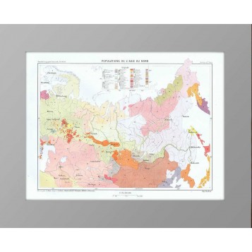 Этнографическая карта азиатской части Российской империи. 1880 год.