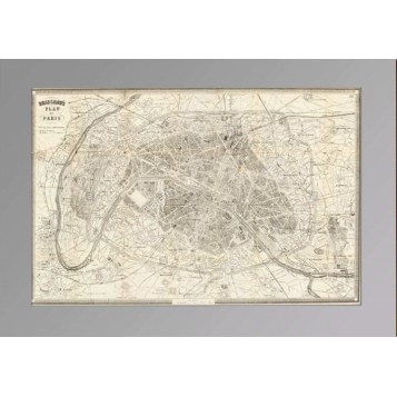 1890 Париж План города Брэдшоу