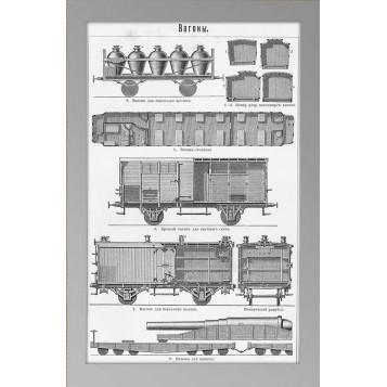 1897 Железнодорожные вагоны Просв