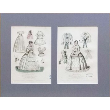 1855 Парижская мода для дам (март и сентябрь)