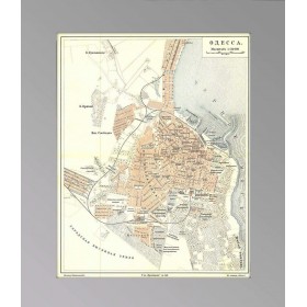 Старинная карта города Одессы 1902 года