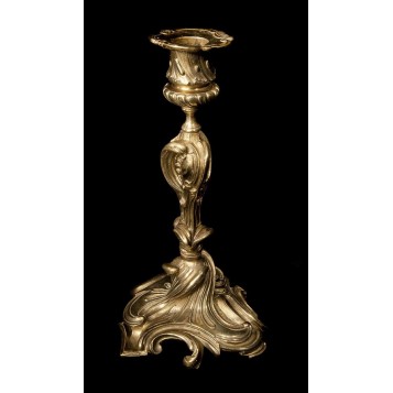Антикварный бронзовый подсвечник Louis XV