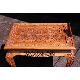 Старинный резной столик-подставка, Бирма, колониальный стиль