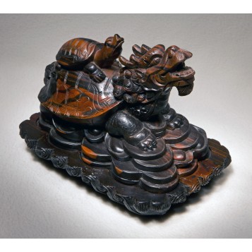 Тибетская шкатулка Черепаха с головой дракона в подарок