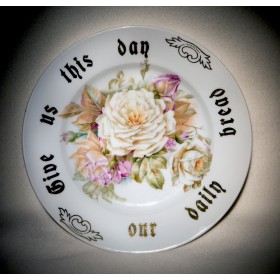 Старинная тарелка, купить антикварный фарфор в подарок, тарелка Чайные розы