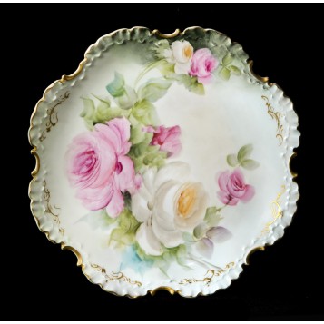 Старинная  тарелка розы волан Rosenthal в подарок купить