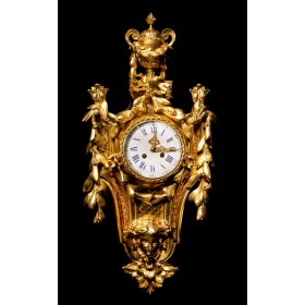 Старинные часы, антикварный французский картель «Триумф», купить антиквариат