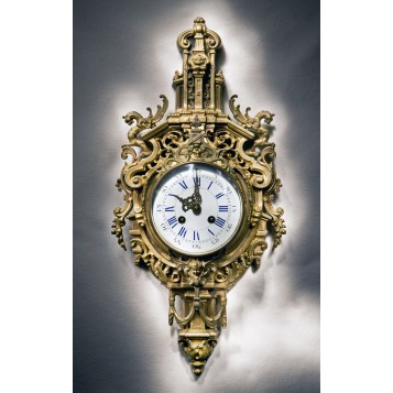 Антикварные настенные  часы, купить старинный французский картель NAPOLEON III