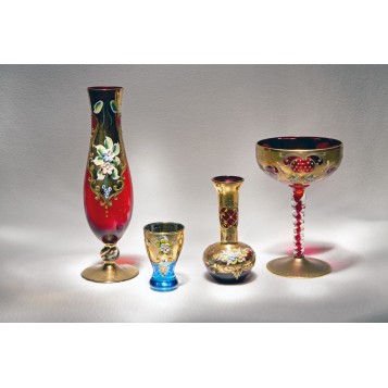 Антикварное муранское стекло ЦВЕТЫ, старинное венецианское стекло в подарок