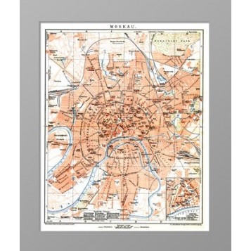 Старинный план Москвы 1904 года.