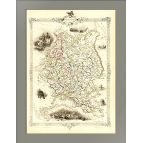Антикварная карта. Russia in Europe. 1851 год.