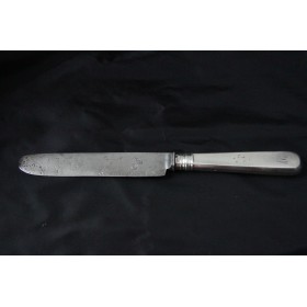 Русский серебряный нож из столового набора проба 84 с фамильным гербом