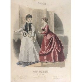 Образцы домашних платьев - гравюра из журнала "Bow bells"