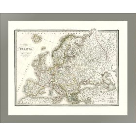 Антикварная карта Европы 1833 года