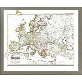Антикварная карта "Европа в восемнадцатом веке"