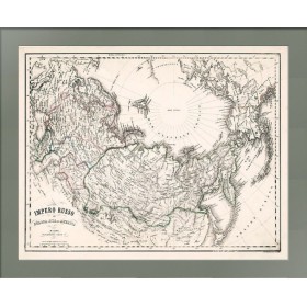 Антикварная карта "Россия в Европе, Азии и Америке"