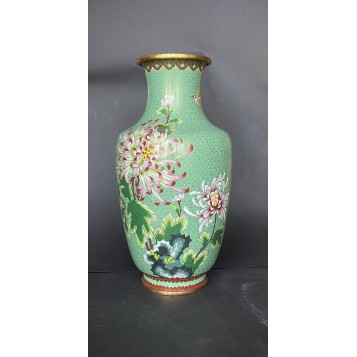 Антикварная китайская ваза клуазоне "Цветы"