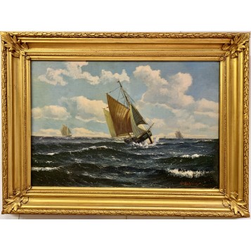 Картина Яхты и море