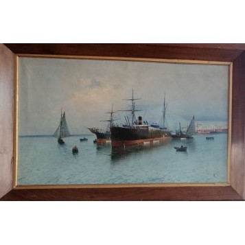 Морской пейзаж Штиль. Англия, XIX век.