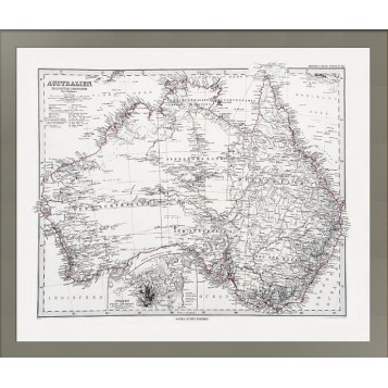 Антикварная карта Австралии