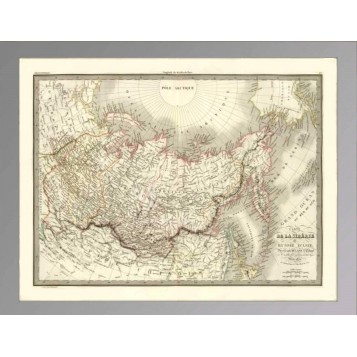 Карта Россия в Азии и Америке 1832
