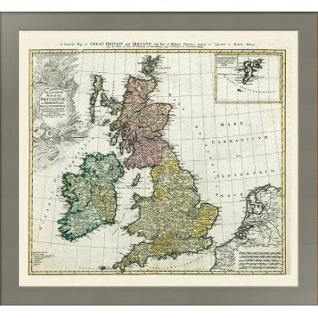 Старинная карта Великобритании и Ирландии