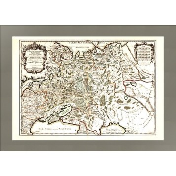 Старинная карта Белая Русь или Московия 1695 года