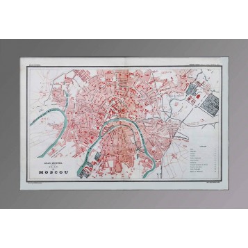 Антикварная карта Москвы 1886г. Антикварный план города