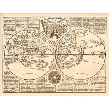 Карта Мира, повторяющая контуры континентов на глобусе Бехайма
