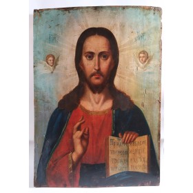Старинная икона Христос Пантократор
