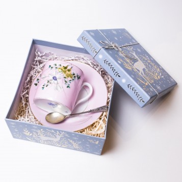 Нежно-розовая чайная пара в подарок