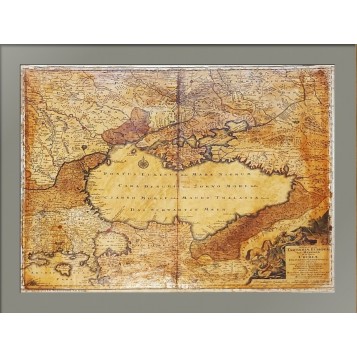 Старинная карта "Черное море. Война с Турцией", 1775 г.
