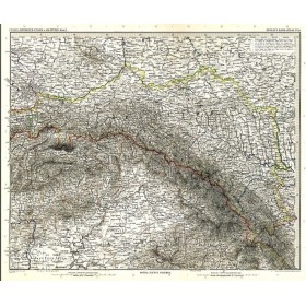 Старинная карта "Украина, Австро-Венгрия"